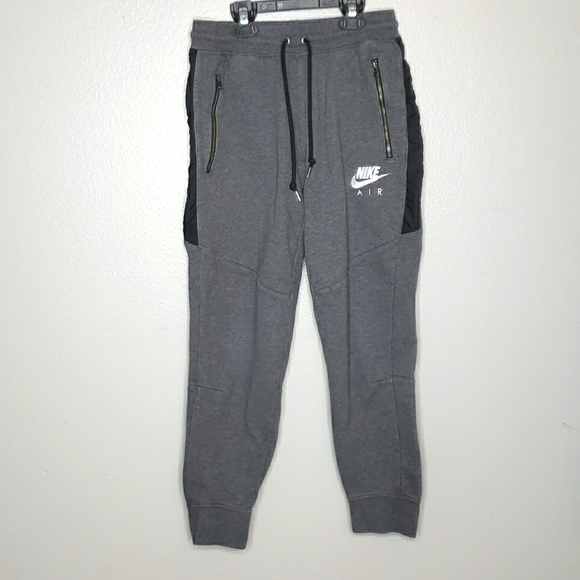 Nike Other - Nike Air Sweatpants joggers gray zipper pockets S